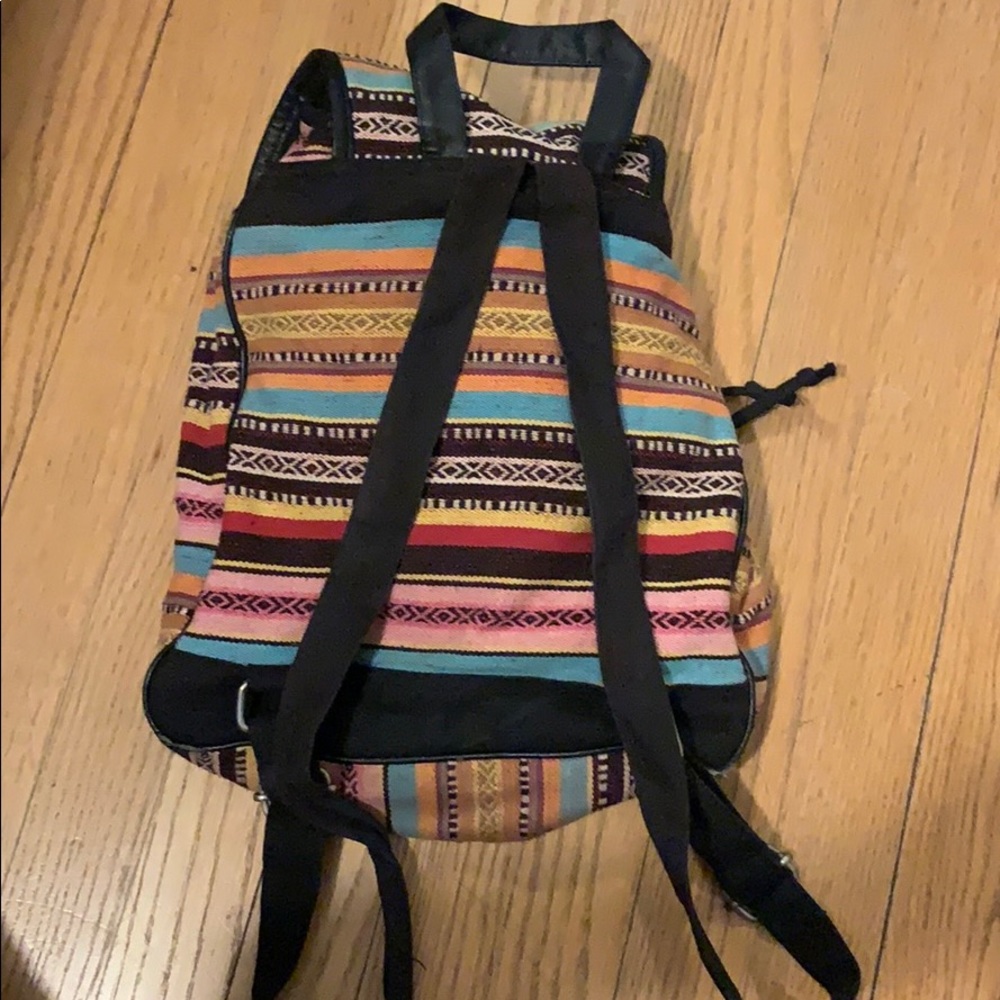 Bright Striped Mini Backpack - Picture 3 of 3